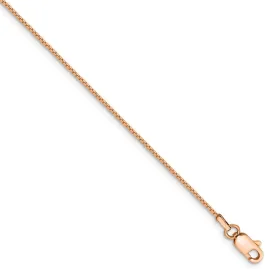 0.84mm, 14k Rose Gold, Box Chain Bracelet, 7 Inch