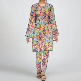 2PC- Unstitched Digital Printed Linen Suit PW9478