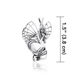 A fairy dreaming in the forest ~ fine Sterling Silver Jewelry Pendant TPD968