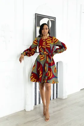 Agara African Print Women's Dress