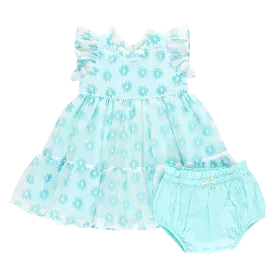 Baby Girls Jennifer Dress Set - Blue Daisy