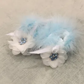 Blue Marabou Booties