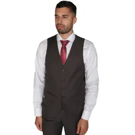 Charles - Men's Dark Grey Charcoal Plain Waistcoat