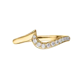 Entwined Petal10 Wedding & Eternity Ring - 18ct Yellow Gold & 0.15ct Diamond