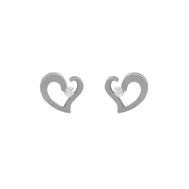 ER091W B.Tiff Stainless Steel Heart Earrings