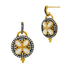 Fleur Bloom Round Petal Drop Earrings