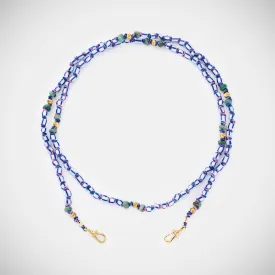 Mauli beads ghana blue 73cm