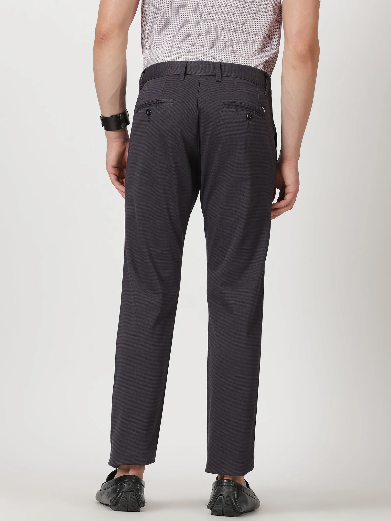 MEN'S DK GREY PRINT JASON FIT TROUSER