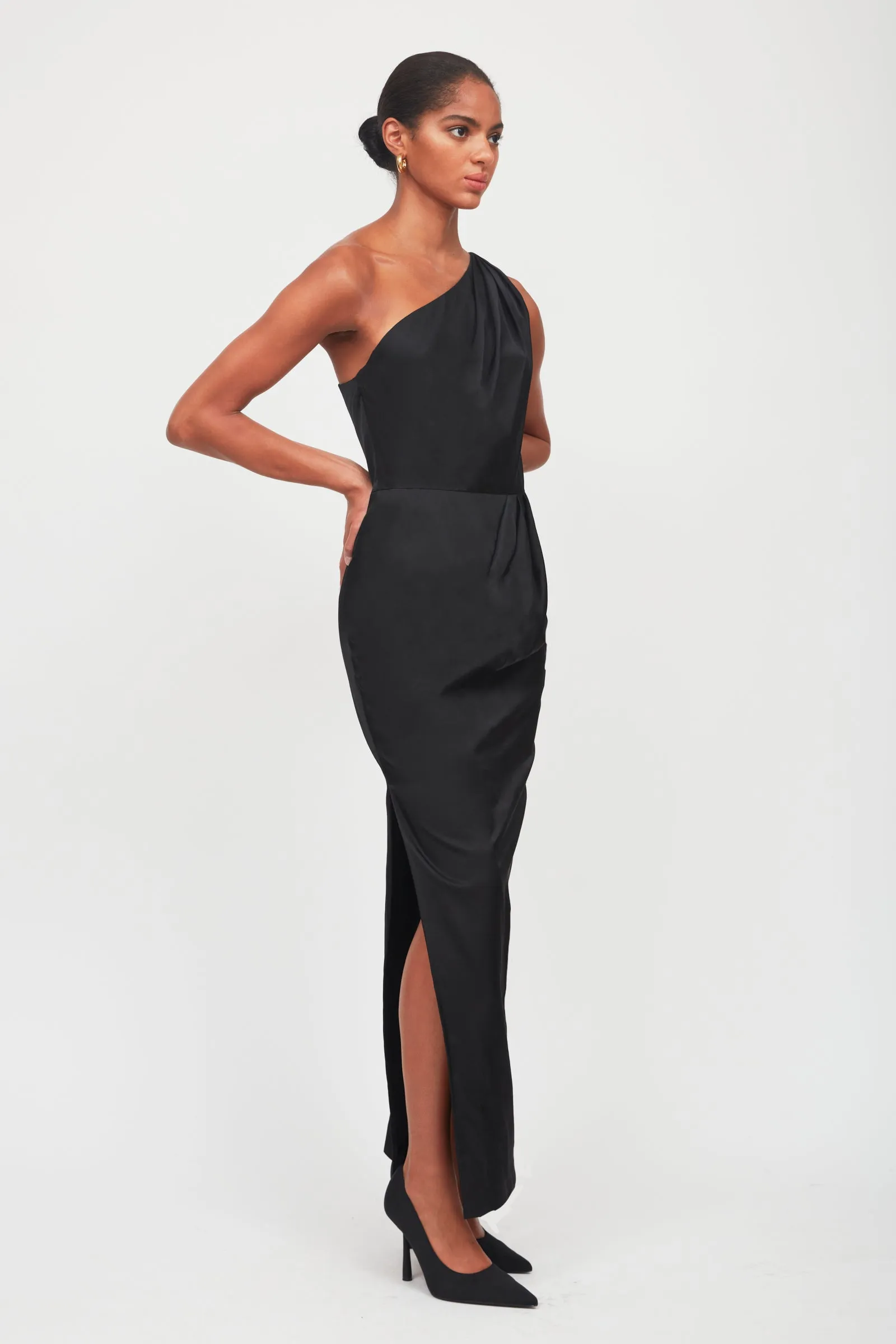 One-Shoulder Draped Dress