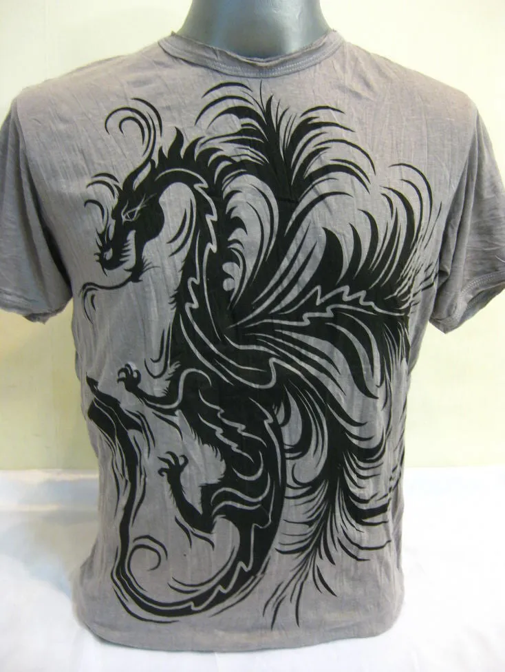 Sure Design Men's The Dragon T-Shirt Gray