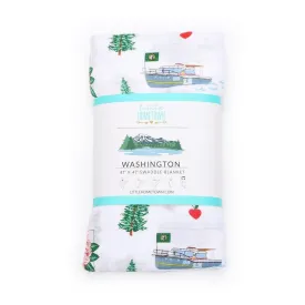 Washington (State) Baby Muslin Swaddle Receiving Blanket