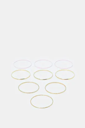 Women Assorted Bangle Set (9 Piece)